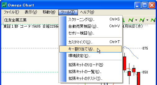 キーの割り当て