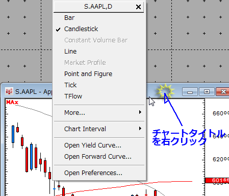 チャートタイトルを右クリック